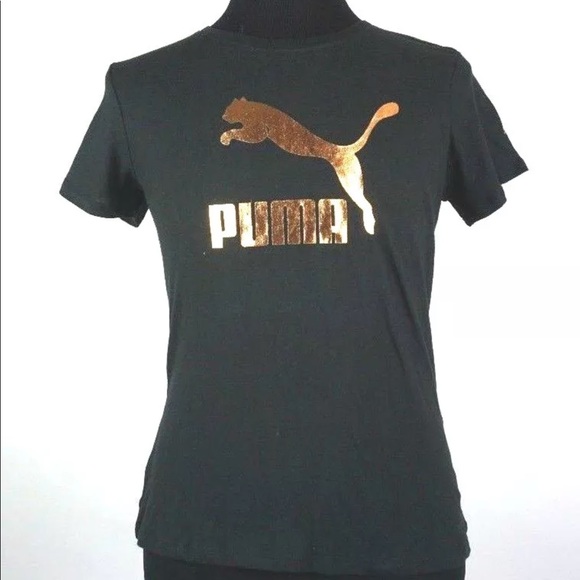 black and gold puma shirt womens